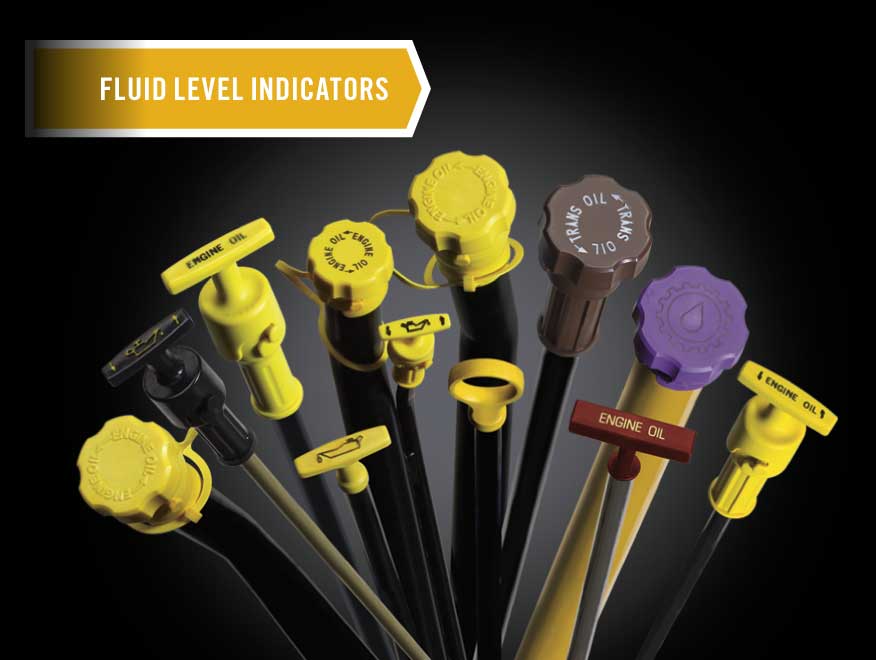 Fluid level indicator product examples.
