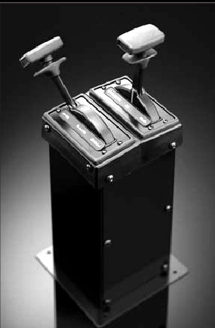 T-handle dump body control assembly.